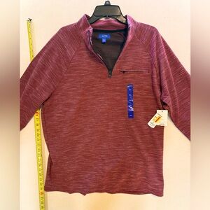 Apt. 9 Men's Burgundy Quarter-Zip Pullover